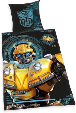 Transformers Bettwäsche Bumblebee Roboter Auto Käfer Baumwolle 135 x 200 Neu