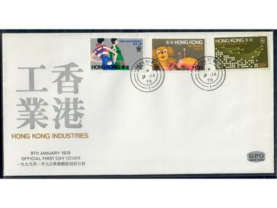 Hongkong FDC, Jahrgang 1979 komplett, (nach Michel), 3 FDC