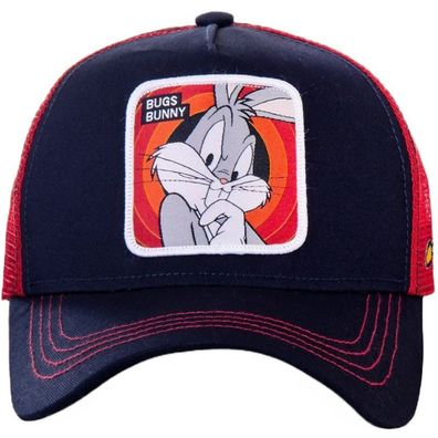 Capslab Bugs Bunny Blaue Trucker Cap - Looney Tunes Cartoon Kappe mit 3D Patch