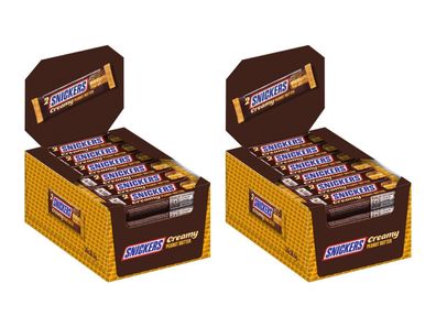 2 x Snickers Creamy Peanut Butter, 24 x 36,5g