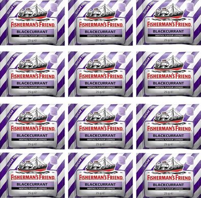 Fishermans Friend Blackcurrant - Schwarze Johannisbeere - 12 x 25g -