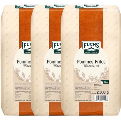 Fuchs Professional Pommes-Frites Würzsalz rot 3 x 2 kg Beutel - 4027900614973