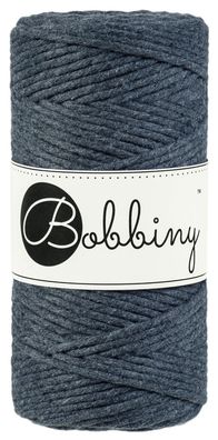 100m Bobbiny Makramee Kordel 3mm | charcoal | Makramee Schnur Garn 0,12€/ m