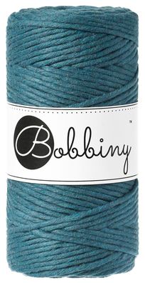 100m Bobbiny Makramee Kordel 3mm | peacock blue | Makramee Schnur Garn 0,12€/ m