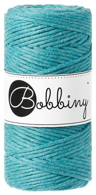 100m Bobbiny Makramee Kordel 3mm | teal | Makramee Schnur Garn 0,12€/ m