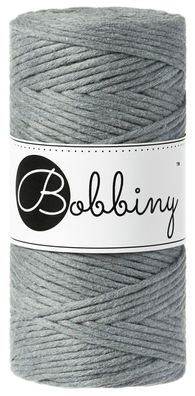 100m Bobbiny Makramee Kordel 3mm | steel | Makramee Schnur Garn 0,12€/ m