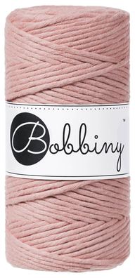 100m Bobbiny Makramee Kordel 3mm | blush | Makramee Schnur Garn 0,12€/ m