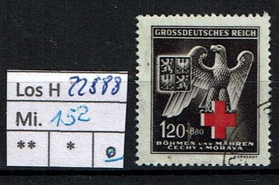 Los H22888: Böhmen & Mähren Mi. 132, gest.