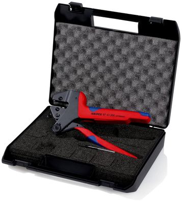 KNIPEX 97 43 200 Crimp-Systemzange für auswechselbare Crimpeinsätze mit Mehrkompon...