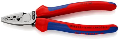 KNIPEX 97 72 180 Crimpzange für Aderendhülsen mit Mehrkomponenten-Hüllen 180 mm