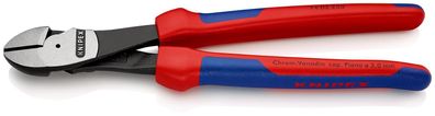 KNIPEX 74 02 250 Kraft-Seitenschneider mit Mehrkomponenten-Hüllen schwarz atrament...