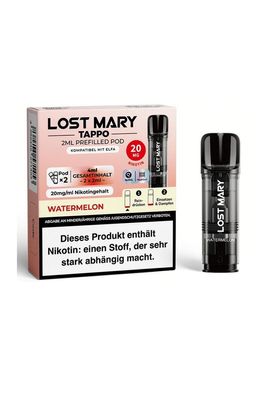 Lost Mary Tappo Watermelon 20mg Nikotin 2er Pack Pod Wassermelone E-Zigarette Vape