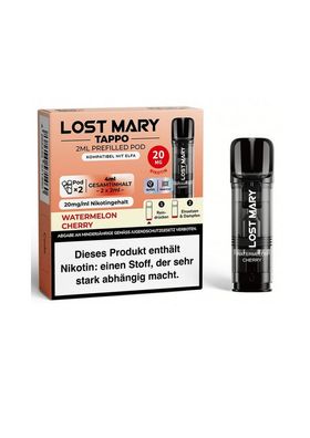 Lost Mary Tappo Watermelon Cherry 20mg Nikotin 2er Pack Pod E-Zigarette Vape