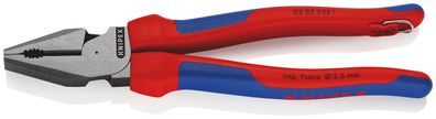 KNIPEX 02 02 225 T BK Kraft-Kombizange mit Mehrkomponenten-Hüllen, mit integrierte...