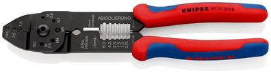 KNIPEX 97 21 215 B Crimpzange mit Mehrkomponenten-Hüllen schwarz lackiert 230 mm