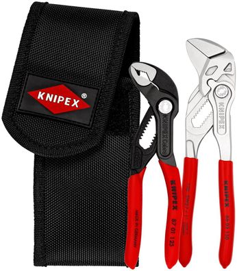 KNIPEX 00 20 72 V01 Mini-Zangenset in Werkzeuggürteltasche 2-teilig