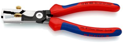 KNIPEX 13 62 180 SB StriX® Abisolierzangen mit Kabelschere mit Mehrkomponenten-Hül...