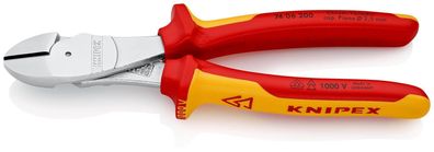 KNIPEX 74 06 200 SB Kraft-Seitenschneider isoliert mit Mehrkomponenten-Hüllen, ...