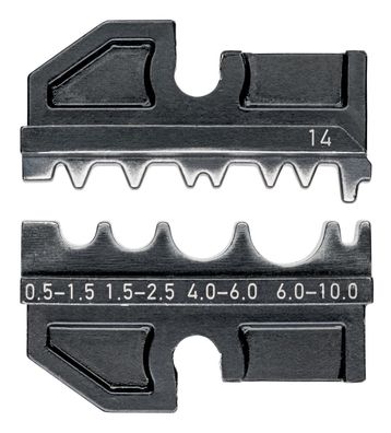 KNIPEX 97 49 14 Crimpeinsatz für unisolierte Quetsch-, Rohr- und Presskabelschuhe