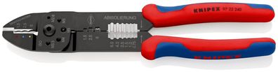 KNIPEX 97 22 240 Crimpzange mit Mehrkomponenten-Hüllen schwarz lackiert 240 mm