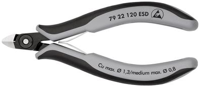 KNIPEX 79 22 120 ESD Präzisions-Elektronik-Seitenschneider ESD mit Mehrkomponenten...