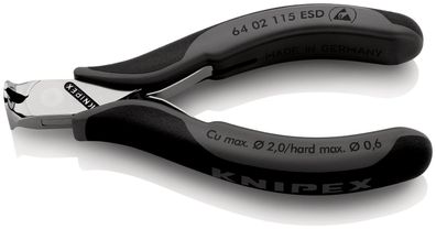 KNIPEX 64 02 115 ESD Elektronik-Vornschneider ESD mit Mehrkomponenten-Hüllen 130 mm