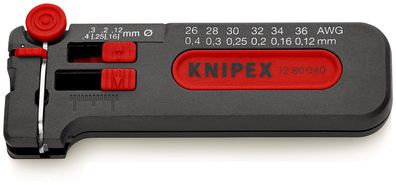 KNIPEX 12 80 040 SB Mini-Abisolierwerkzeug 100 mm