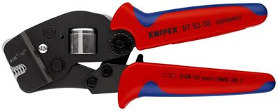 KNIPEX 97 53 08 Selbsteinstellende Crimpzange für Aderendhülsen mit Fronteinführun...