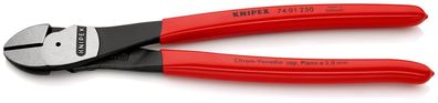 KNIPEX 74 01 250 SB Kraft-Seitenschneider mit Kunststoff überzogen schwarz atramen