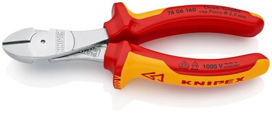 KNIPEX 74 06 160 SB Kraft-Seitenschneider isoliert mit Mehrkomponenten-Hüllen, ...