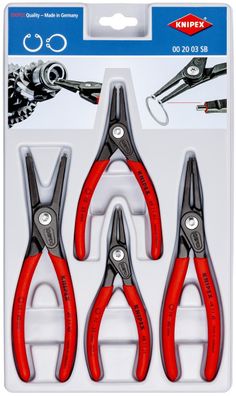 KNIPEX 00 20 03 SB Präzisions-Sicherungsringzangen-Set