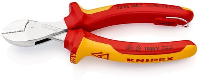 KNIPEX 73 06 160 T BK X-Cut® Kompakt-Seitenschneider isoliert mit Mehrkomponenten-...