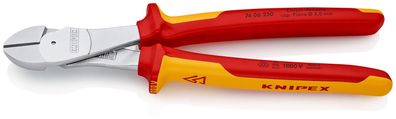 KNIPEX 74 06 250 Kraft-Seitenschneider isoliert mit Mehrkomponenten-Hüllen, VDE-ge...