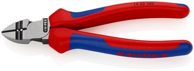 KNIPEX 14 22 160 SB Abisolier-Seitenschneider mit Mehrkomponenten-Hüllen schwarz ...