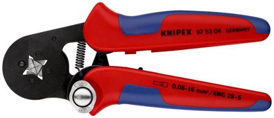 KNIPEX 97 53 04 Selbsteinstellende Crimpzange für Aderendhülsen mit Seiteneinführu...