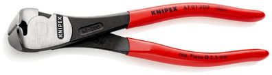 KNIPEX 67 01 200 SB Kraft-Vornschneider mit Kunststoff überzogen schwarz atramenti...