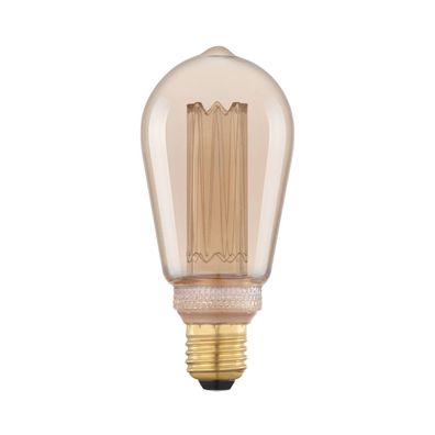 EGLO E27 ST64 LED Leuchtmittel amber 4W 170lm 1800K 6,4x14,2cm