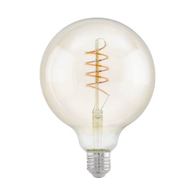 EGLO E27 G125 LED Leuchtmittel amber 4W 280lm 2200K 12,5x17,3cm Stepdimmer