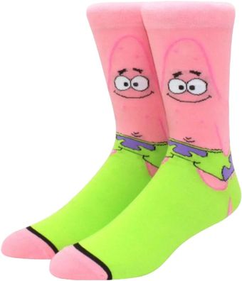 Patrick Star Socken in 3/4-Länge - SpongeBob Cartoon Charakter Lustige Motiv-Socken