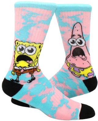 SpongeBob & Patric Team Cartoon Socken - Nickelodeon SpongeBob Lustige Motiv-Socken