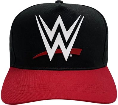 Offizielle WWE Schwarze Snapback Cap mit 3D Big Rubber Patch - WWE Mützen, Kappen