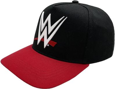 WWE Schwarze Snapback Cap mit 3D Big Rubber Patch - Offizielle WWE Mützen, Kappen