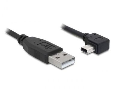 Delock 82684, 5 m, USB A, Mini-USB B, USB 2.0, Männlich/ Männlich, Schwarz