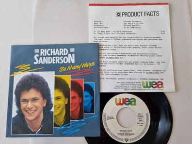 Richard Sanderson - So many ways 7'' Vinyl Germany WITH PROMO FACTS