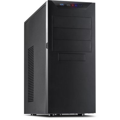 Inter-Tech IT-8833 Velvet II, Tower, PC, Schwarz, ATX, micro ATX, 16 cm, 39 cm