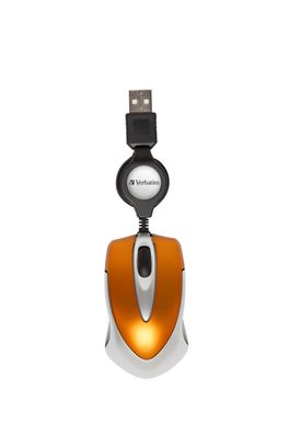 Verbatim Go Mini, Optisch, USB Typ-A, 1000 DPI, Orange