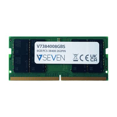 V7 V7384008GBS, 8 GB, 1 x 8 GB, DDR5, 4800 MHz, 262-pin SO-DIMM