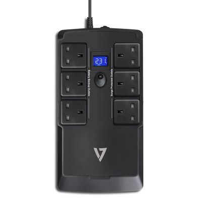 V7 USV 750VA Desktop, 0,75 kVA, 450 W, Sine, 632 J, 6 ms, 10 ms