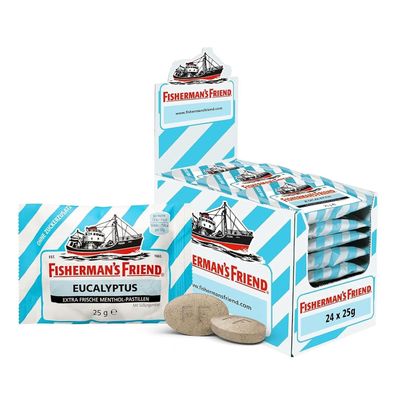 Fisherman´s Friend Eucalyptus ohne Zucker - 24 Beutel - Pastillen