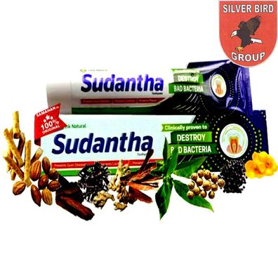 4 Tuben x 120g Ayurveda Sudantha Kräuter Zahncreme Versand aus Deutschland